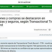 Fusiones y compras se destacaron en finanzas y seguros, segn Transactional Track Record